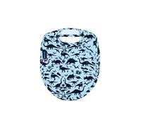 Bebe au Lait Quadruple Bib, Adjustable Neckline and Reversible, Four Clean Sides from One Bib, 100% Soft Cotton - Dinomite