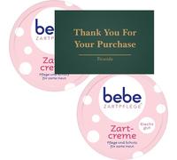 Bebe Baby Cream 150ml (Pack Of 2), Vitamin E Cream, Protects The Skin From Drying Out, Mild Care And Intensive Protection Of Youthful Skin, With Treseida Thank You Card