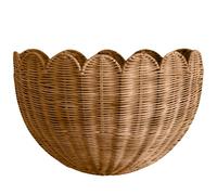 BEBE BASK Scalloped Wicker Wall Basket - The Original - 16 x 10 x 7 In