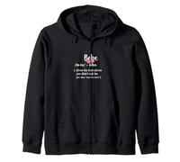 Bebe Bow Coquette Definition Gives the best advice Funny Zip Hoodie