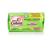Bébé CADUM - Lingettes - Natural caresse à l'huile d'amandes douces BIO - x120