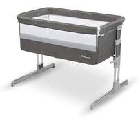 BEBE CONFORT Calidoo Bed Side Cradle, Co-sleeping Baby Crib, reclining in an anti-regurgitation position and adjustable in height 5 positions, for children 0-9 months, color warm grey