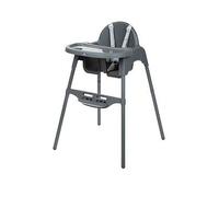 Bebeconfort Meely, 2-In-1 Adjustable Baby High Chair Converts to Baby Chair, 6 Months - 3 Years (Max. 15Kg), Lightweight (3.3Kg), Portable High Chair, Easy to Clean, 5-Point Safety Harness, Dark Grey