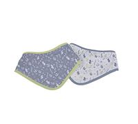 Bébé Douceur, Bandana Bibs Set of 2, 100% Cotton, 16 x 41 cm, Ocean