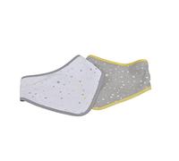 Bébé Douceur, Set of 2 Bandana Bibs 100% Cotton 16 x 41 cm Essen'Ciel