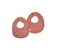 Bébé Douceur Set of 2 Cotton Gauze Bibs + Sponge 22 x 27 cm Terracotta