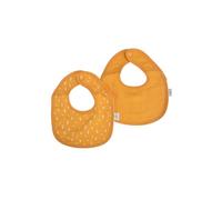 Bébé Douceur Set of 2 Cotton Gauze Bibs with Sponge 22 x 27 cm, Mustard