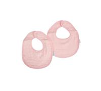 Bébé Douceur Set of 2 Cotton Gauze Bibs with Sponge 22 x 27 cm, Pink