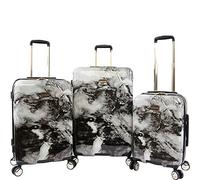 Bebe Luggage Teresa 3pc Spinner Suitcase Set, Black Marble, One Size