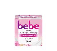 bebe Moisturiser (50 ml), Face Cream for Normal Skin with Peach Extract and Vitamin E, Lightweight Moisturizer for Face