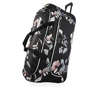 Bebe Women's 30" Rolling Duffel, Black Floral, One Size