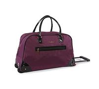 BEBE Women's Rolling Duffel, Dark Purple, Rolling Duffel