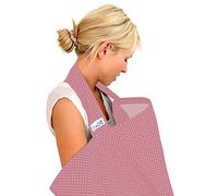 BebeChic.UK - Oeko-Tex Certified 100% Cotton - Breastfeeding Covers - Boned Nursing Tops - Dusky Pink/White dot