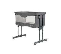 Bebeconfort Amara, Baby Bedside Crib, 0-6 Months, 0-9 Kg, Co Sleeper Crib, 2-In-1 Co Sleeper and Bassinet, 3-Second Compact Fold, Easy to Move Around, Handy Travel Bag, Tinted Graphite