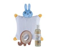 Bebeconfort Baby Wellbeing Set, Incl. Heat Cushion, Wooden Teething Ring and Organic Baby Massage Oil, Baby Unisex Gift Set, 0M+