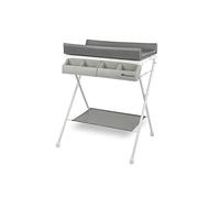 Bebeconfort Baltic, 2-in-1 Bathing & Baby Changing Table, 0 - 12 Months (max. 11kg), Compact Fold, Easy Storage, Multiple Storage Compartments, Padded Changing Mattress, Easy Tub Drainage, Grey Mist