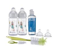 Bebeconfort Emotion Birth Kit, Baby Bottle Gift Set Incl. 2 Baby Bottles 270 ml, 2 Teats, 1 Bottle Brush 2 in 1 and 1 dishwashing Liquid 250 ml, 0-24 Months