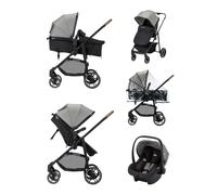 Bebeconfort Haze Trio Lux 3-in-1 Travel System, 0-22 kg, Tinted Grey | Baby Stroller with i-Size Car Seat, 0-4 Years, 2-in-1 Seat Unit, Lie-Flat Position, Compact Fold, Lightweight