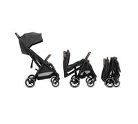 Bebeconfort Mane, Twin Pram, 0+ up to 22kg, Automatic Fold, Lie-Flat Seat, Pivotable Bumper Bars, 5-Point Harness, Mesh Window, Included Rain Cover, Shopping Bag (8 kg), Mineral Graphite