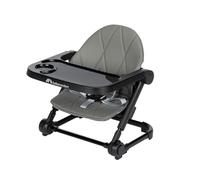 Bebeconfort Moly Portable Booster Seat Dining Chair, 9-15 kg, Tinted Grey | Lightweight Portable High Chair, 6 Months - 3 Years, Compact Fold, 3 Adjustable Heights, 3 Tray Positions