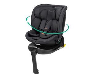 Bebeconfort RevolveFix Plus 360 i-Size, 360 Swivel Car Seat, 0-12 Years, 40-150 cm, ISOFIX Car Seat, Support Leg Installation, 360 Rotation, 8 Recline Positions, 12 Headrest Positions, Full Black