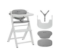 Bebeconfort Timba 2 High Chair + Cushion, 110 kg, White + Grey | Evolutive Ergonomic High Chair, From 6 Months, Removable Tray, Adjustable Seat & Footrest