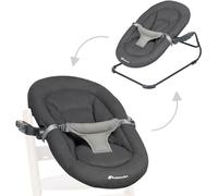Bebeconfort Timba Baby, 2-in-1 Baby Bouncer Chair, 0-9 kg, Tinted Graphite | Newborn Set for Timba Baby High Chair, from Birth - 6 Months, 2 Recline Positions, Ultra-Padded Seat, 3-Point Harness