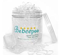 BEBEEPOO Transparent Hair Ties, 2000 Pieces Mini Rubber Bands for Hair, Transparent Mini Hair Ties with Small Box, Soft Small Hair Ties for Girls, Kids, Women