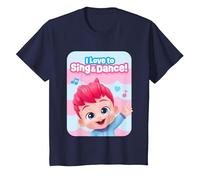 Bebefinn Finn I Love to Sing & Dance Kids T-Shirt, Youth, Navy Blue, 4T