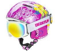 BeBeFun Toddler and Kids Ski Helmet Snowboard Helmet Sled Helmet Sled Ultra Lightweight Small Size for 2-6 Years Kids Helmet Goggles ComboASTM Certified Purple