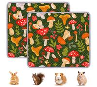 BeBeJoJo 2 Pack Guinea Pig Cage Liner,Washable Guinea Pig Bedding,Reusable Guinea Pig Mat,Waterproof Super Absorbent Guinea Pig Mat,Brown,70x60CM