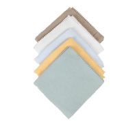 BEBELOP 10 Pack Cotton Washcloths Set | Small Soft Face Washcloth for Hand Body Sensitive Skin | Thin Absorbent Wipes for Newborns Infant (28x28 cm Green/Multicolor)