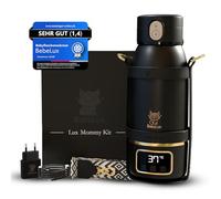 BEBELUX Mommy Kit Warmer, Electric Baby Milk Warmer for Travel, 36 W USB-C Fast Charging, BPA-Free, Perfect Temperature Control, Germ-free & Leak-Proof, Long-Lasting Battery (Black)