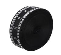 BEBEMOKO 1 Roll Film Strip Ribbon DIY Ribbons Silver Polyester Elegant Metallic Touch and Luxurious Shine for Flower Wrapping and Creative Projects