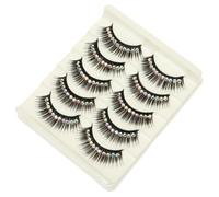 BEBEMOKO 10 Pairs Black Glitter Gem False Eyelashes Dramatic Volume Fake Lashes for Stage Performance Party Makeup Cosplay and Fancy Dress