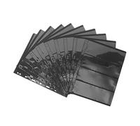 BEBEMOKO 10 Sheets Double Sided Stamp Pages for Collectors Durable Loose Leaf Card Holders for Stamp Albums PVC Protectors Banknotes Collectibles