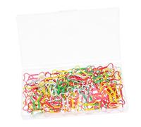 BEBEMOKO 100pcs Colorful Bone Shaped Metal Paper Clips with Convenient Storage Box Creative Dog Bone Bookmark Clips for Office School Organizing Files and Books