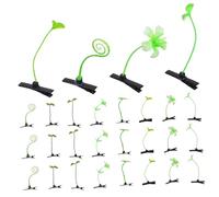 BEBEMOKO 100pcs Cute Bean Sprout Hair Clips Plant Hair Accessories with Nonslip Secure Hold for Women Party Birthday Halloween Christmas Realistic Mini Barrettes
