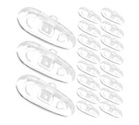 BEBEMOKO 100pcs Soft Silicone Eyeglass Nose Pads Push-in Anti-Slip Nose Bridge for Glasses Sunglasses Easy to Install Replacements Compatible with Various Frames