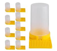 BEBEMOKO 10PCS European Style Hive Waterer Bee Feeding Equipment with Resting Platform and Entrance Security Safe Hydration Station for Beekeeping Garden Apiary Supplies