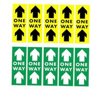 BEBEMOKO 10pcs PVC One Way Floor Decals Social Distance Warning Marker Self-adhesive Safety Floor Stickers for Public Places Supermarkets Restaurants