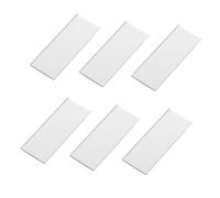 BEBEMOKO 10pcs Rectangular Acrylic Mirror Tiles DIY Craft Supplies Silver Stripe Mosaic for Home Decoration for Wall Art and Creative Projects