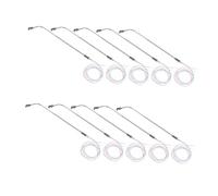 BEBEMOKO 10PCS Scale Model Railway Train Lamp Posts LED Street Lights for Railway Scenery Layouts and Architectural Models White Light Stainless Steel Replacement Lamps