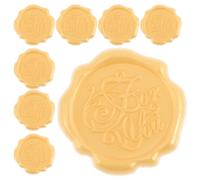 BEBEMOKO 10pcs Self-Adhesive Wax Seal Stickers with Retro Beautiful Pattern Design, Decorative Plastic Envelope Seal Stickers for Letters and Package Sealing