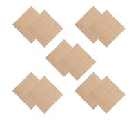BEBEMOKO 10pcs Square Blank Bamboo Craft Pieces 15cm DIY Handcrafted Thin Wooden Slices for Carving Projects and Woodcrafts Suitable for ’ Arts and Decorations