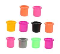 BEBEMOKO 10Pcs Wireless Handheld Microphone Bottom Sleeve Rod Cover Protective Silicone Case for Mic Stand Compatible with Various Models Random Colors Random Color