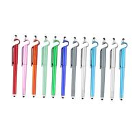 BEBEMOKO 12 Pcs Touch Screen Gel Sign Pens Cellphone Stand 0.5mm Black Ink Multipurpose Pen Set for Office and Travel Random Color