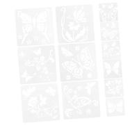 BEBEMOKO 12pcs Butterfly Face Painting Stencils Reusable Pet Drawing Templates for Canvas Wall Wood DIY Craft Art Decoration