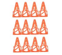 BEBEMOKO 12pcs Orange Soccer Training Cones Hollow Plastic Agility Markers for Football Basketball Speed Drills Portable Lightweight Sports Equipment for Enhanced Precision and Coordination