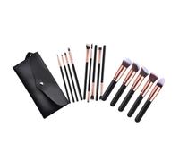 BEBEMOKO 14Pcs Professional Makeup Brush with Bag Beauty Cosmetic Brushes for Eyeshadow Foundation Blending Powder Suitable for All Skin Types Soft Synthetic Bristles